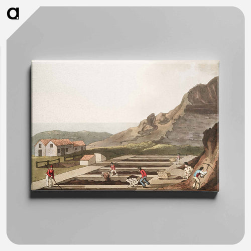 Illustration of alum works from The Costume of Yorkshire - 19世紀のヨークシャー Canvas.