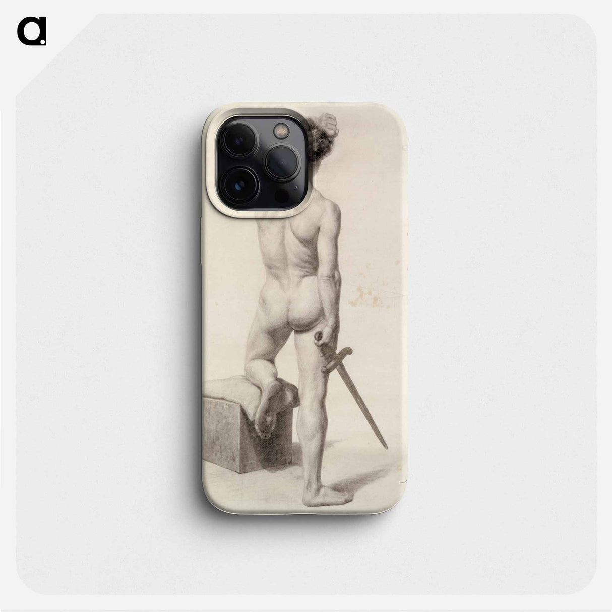 Seisova miesmalli, miekka kädessä, akatemiaharjoitelma - アルバート エーデルフェルト Phone Case.