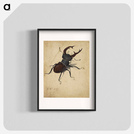 アートポスター-Albrecht Dürer's Stag Beetle - アルブレヒト デューラー Poster.