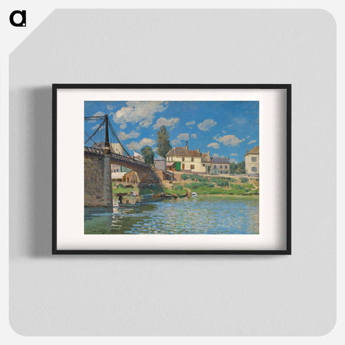The Bridge at Villeneuve-la-Garenne - アルフレッド シスレー Poster.