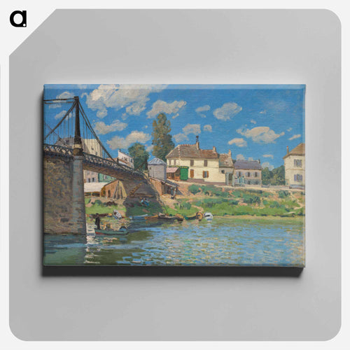 The Bridge at Villeneuve-la-Garenne - アルフレッド シスレー Canvas.