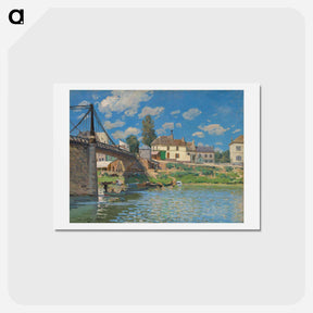 アートポストカード-The Bridge at Villeneuve-la-Garenne - アルフレッド シスレー Postcard.