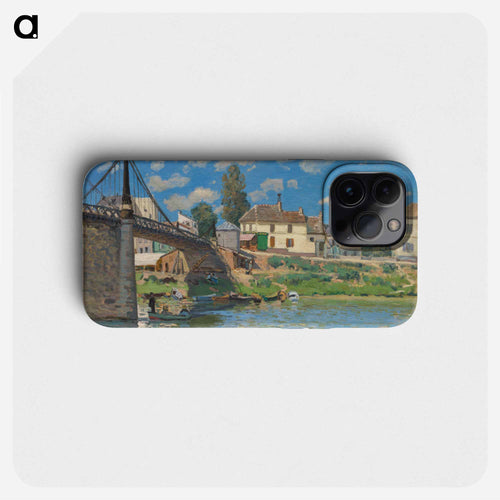 The Bridge at Villeneuve-la-Garenne - アルフレッド シスレー Phone Case.