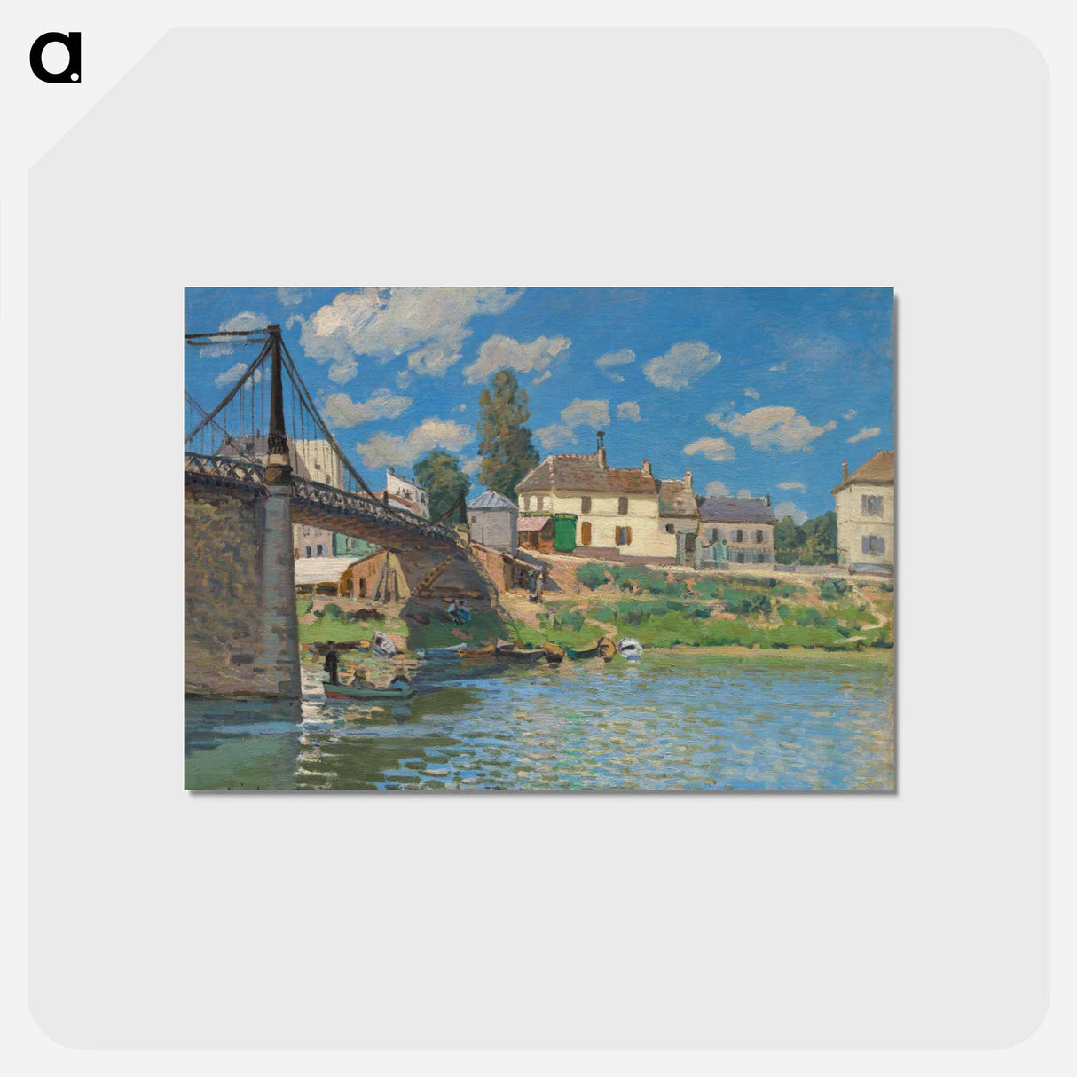 アートポストカード-The Bridge at Villeneuve-la-Garenne - アルフレッド シスレー Postcard.