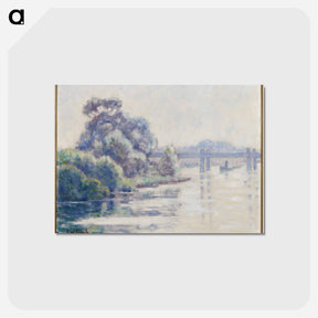アートポストカード-Misty morning on a river - アルフレッド ウィリアム フィンチ Postcard.
