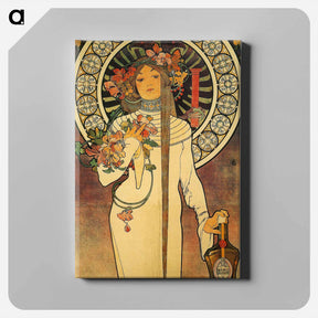 アートパネル-Art Nouveau illustration - アルフォンス ミュシャ Canvas.