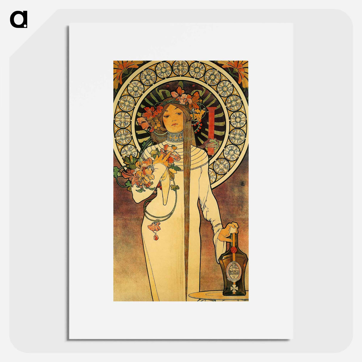 Art Nouveau illustration - Alphonse Mucha Poster.