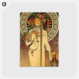 アートポストカード-Art Nouveau illustration - アルフォンス ミュシャ Postcard.