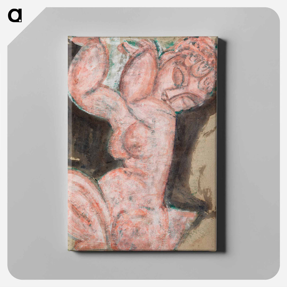 Pink Nude—Caryatid; Caryatid - Amedeo Modigliani Canvas.