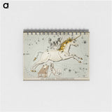 Sidney Hall’s astronomical chart illustration of the Monoceros, Canis Minor and the Atelier Typographique - アンティーク地図 Memo.