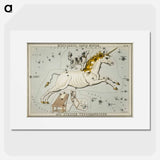 Sidney Hall’s astronomical chart illustration of the Monoceros, Canis Minor and the Atelier Typographique - アンティーク地図 Poster.