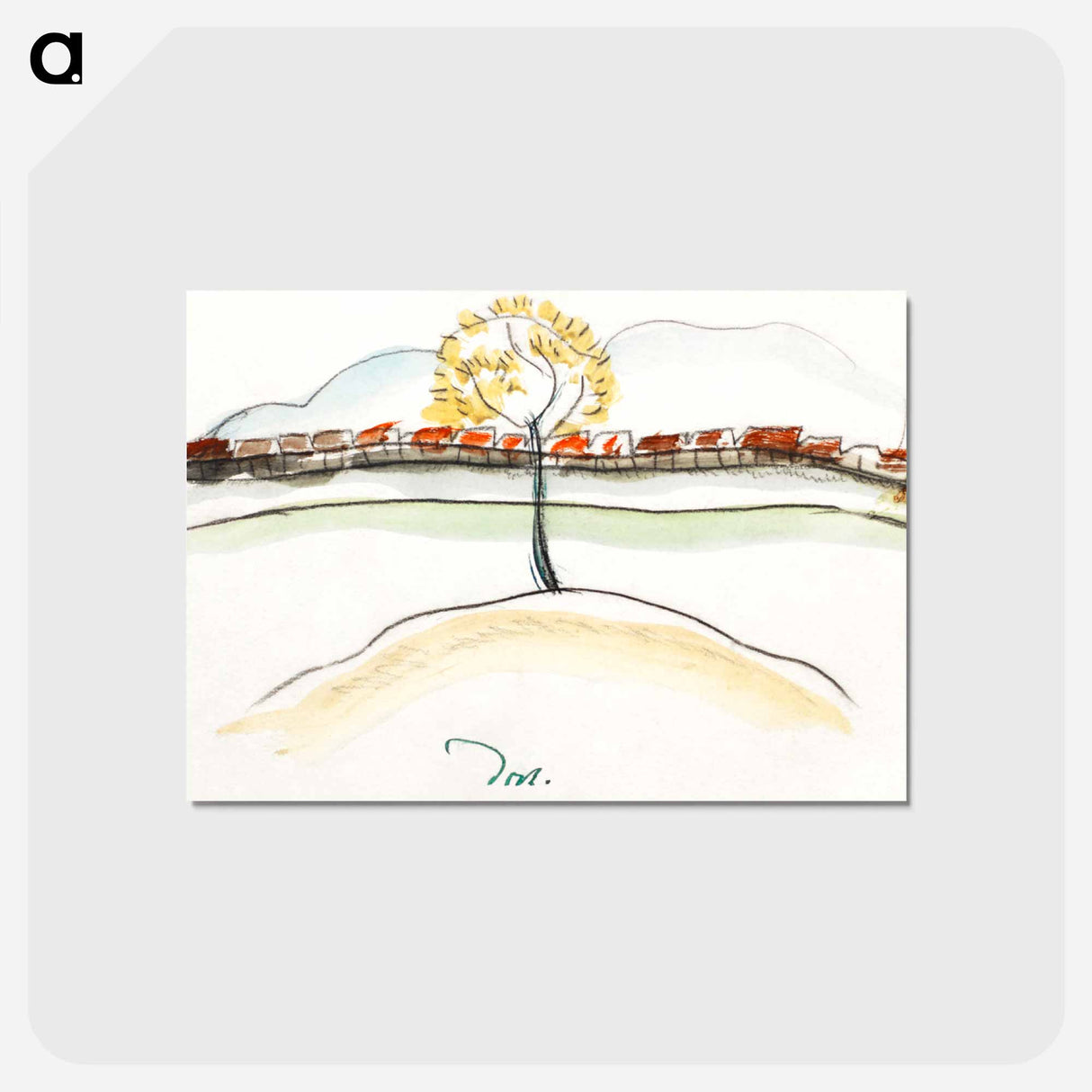 アートポストカード-Fall Brook Railroad - アーサー ダヴ Postcard.