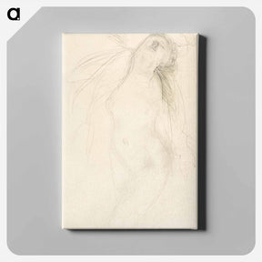 アートパネル-Naked woman in climax, vintage nude illustration - オーギュスト ロダン Canvas.