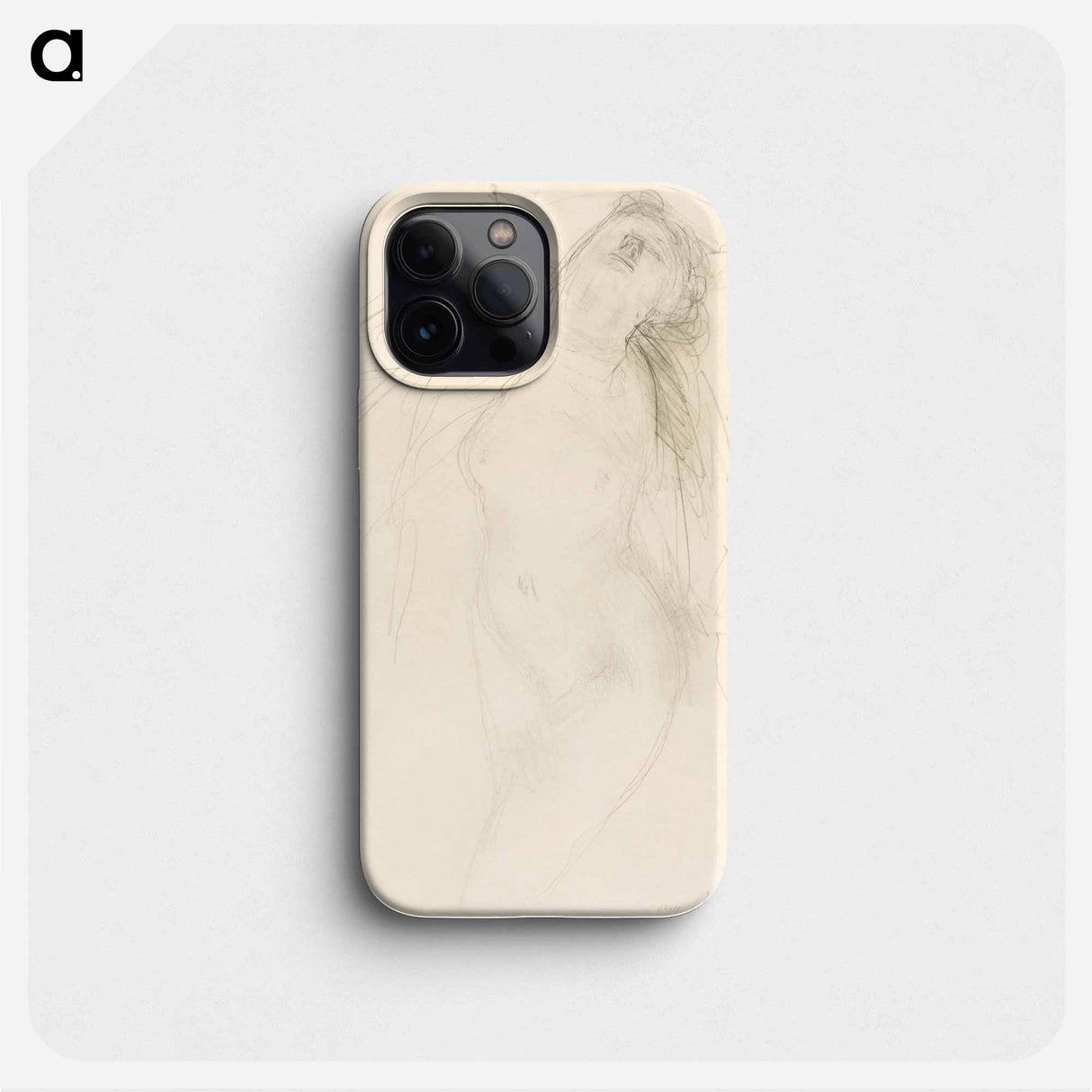 Naked woman in climax, vintage nude illustration - Auguste Rodin Phone Case.