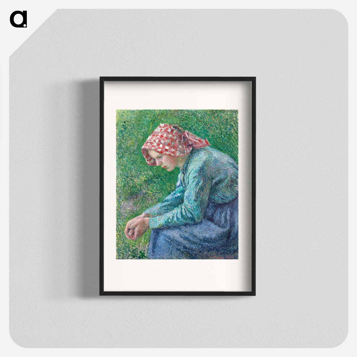 A Seated Peasant Woman - Camille Pissarro Poster.