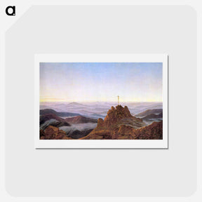 アートポストカード-Morning in Riesengebirge - カスパー ダーヴィト フリードリヒ Postcard.