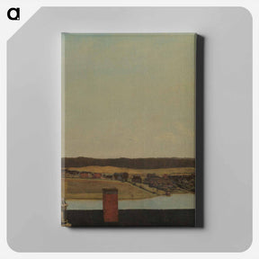 アートパネル-Roof Ridge of Frederiksborg Castle with View of Lake, Town and Forest - クリステン ケプケ Canvas.