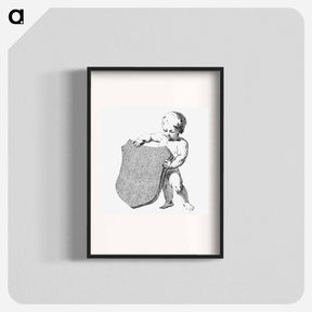 アートポスター-Cherub with Witsen Shield
 - コルネリス プロース ファン アムステル Poster.