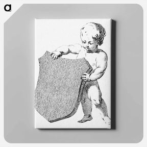 アートパネル-Cherub with Witsen Shield
 - コルネリス プロース ファン アムステル Canvas.