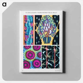 アートパネル-Floréal: dessins and coloris nouveaux - E.A.セギー Canvas.