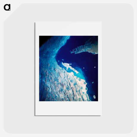 アートポストカード-Iran, Trucial Coast, Oman, Zagros Mountains, and Qishm Island From Gemini-12
 - 上空からの地球 Postcard.