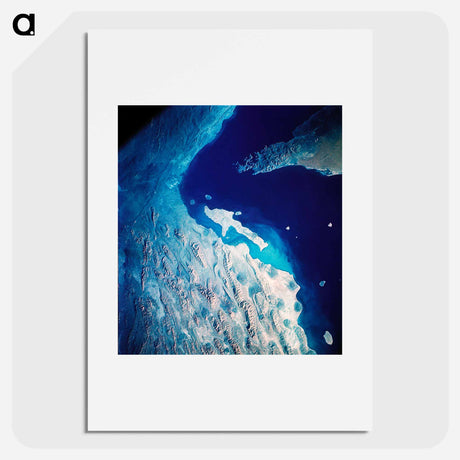 アートポスター-Iran, Trucial Coast, Oman, Zagros Mountains, and Qishm Island From Gemini-12
 - 上空からの地球 Poster.