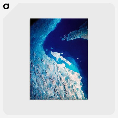 アートポストカード-Iran, Trucial Coast, Oman, Zagros Mountains, and Qishm Island From Gemini-12
 - 上空からの地球 Postcard.