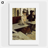 In a Café - Edgar Degas Poster.