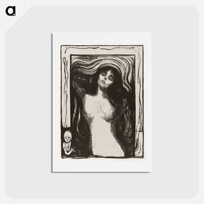 アートポストカード-Madonna Liebendes Weib - エドヴァルド ムンク Postcard.