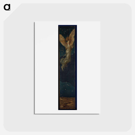 アートポストカード-Cupid and Psyche - Palace Green Murals - Cupid Flying away from Psyche - エドワード バーン ジョーンズ Postcard.