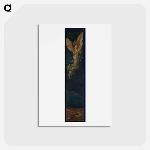 アートポストカード-Cupid and Psyche - Palace Green Murals - Cupid Flying away from Psyche - エドワード バーン ジョーンズ Postcard.