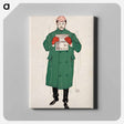 アートパネル-Man reading book - エドワード ペンフィールド Canvas.