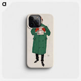 Man reading book - Edward Penfield Phone Case.