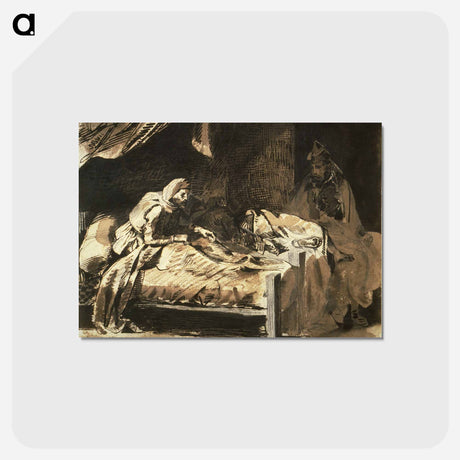 アートポストカード-イエロー - ウジェーヌ ドラクロワ Postcard.