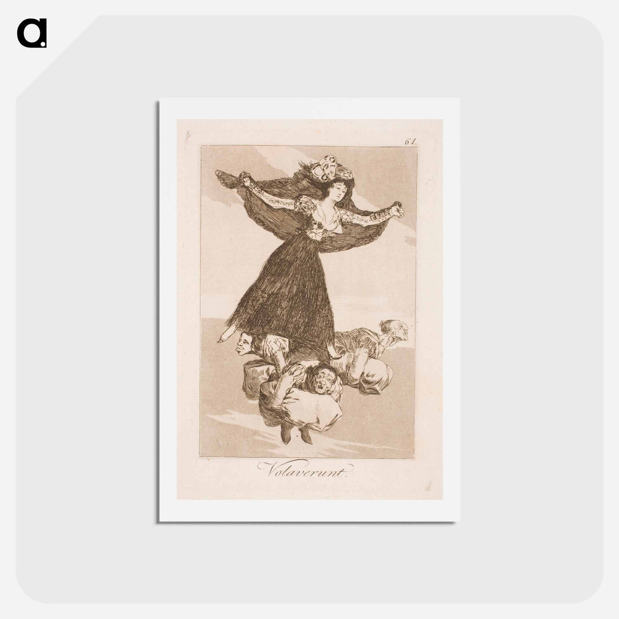 アートポストカード-They have flown away - フランシスコ デ ゴヤ Postcard.