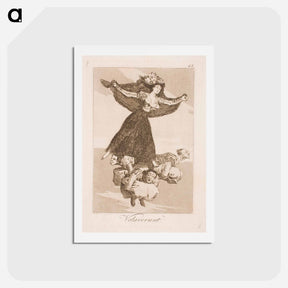アートポストカード-They have flown away - フランシスコ デ ゴヤ Postcard.