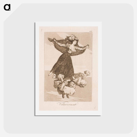 アートポストカード-They have flown away - フランシスコ デ ゴヤ Postcard.