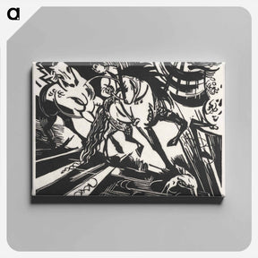 アートパネル-The Riding School - フランツ マルク Canvas.