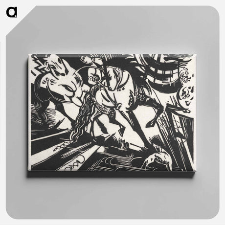 アートパネル-The Riding School - フランツ マルク Canvas.