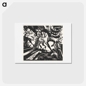 アートポストカード-The Riding School - フランツ マルク Postcard.