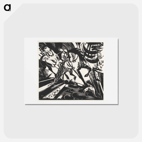 アートポストカード-The Riding School - フランツ マルク Postcard.