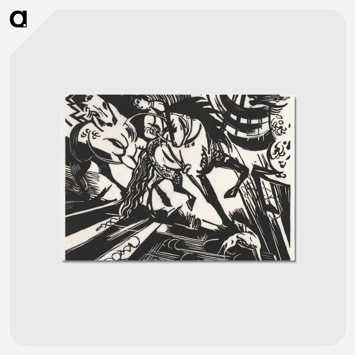 アートポストカード-The Riding School - フランツ マルク Postcard.