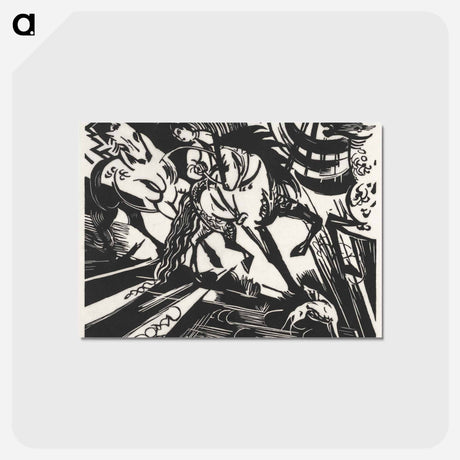 アートポストカード-The Riding School - フランツ マルク Postcard.