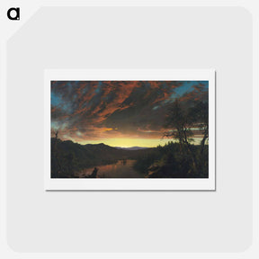 アートポストカード-Twilight in the Wilderness - フレデリック エドウィン チャーチ Postcard.