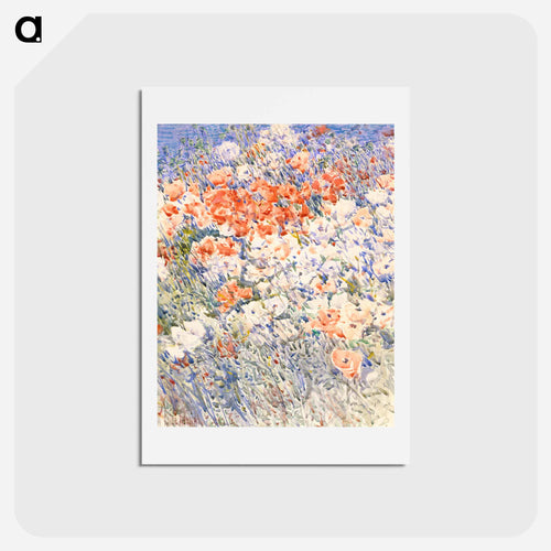 The Island Garden - フレデリック チャイルド ハッサム Postcard.