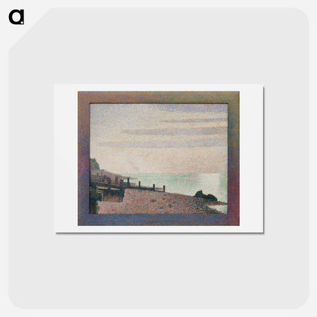 アートポストカード-Honfleur, un soir, embouchure de la Seine - ジョルジュ スーラ Postcard.