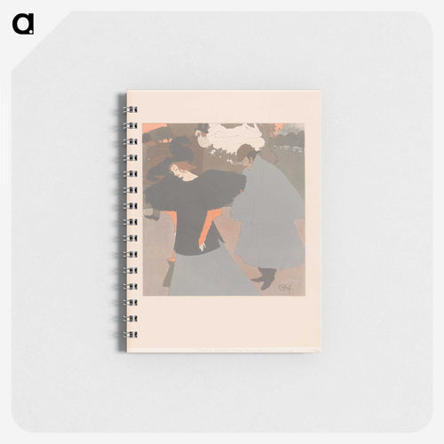 Dame op straat gevolgd door een heer - ジョルジュ ド フィール Memo.