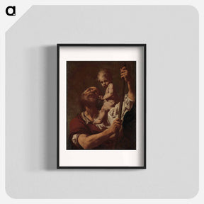 アートポスター-Saint Christopher Carrying the Infant Christ
 - ジョバンニ バティスタ ティエポロ Poster.