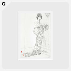 アートポストカード-Girl in a Summer Kimono
 - 橋口 五葉 Postcard.