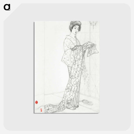 アートポストカード-Girl in a Summer Kimono
 - 橋口 五葉 Postcard.